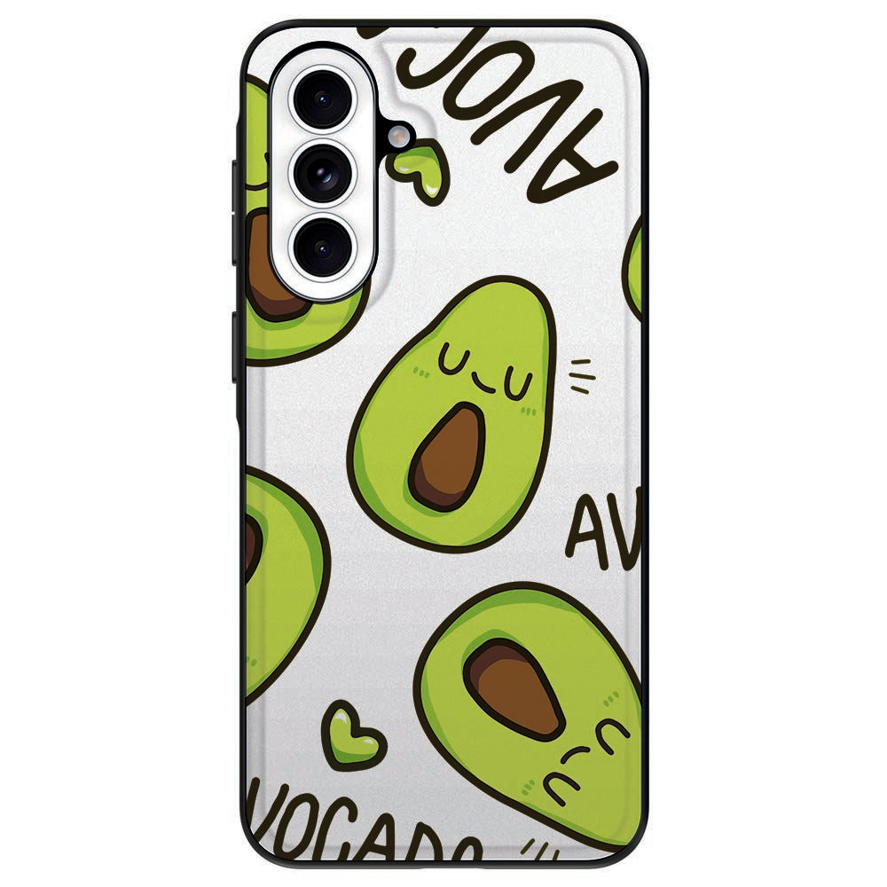 Samsung Galaxy A57 Beschermhoes Avocado Singing Vooraanzicht.