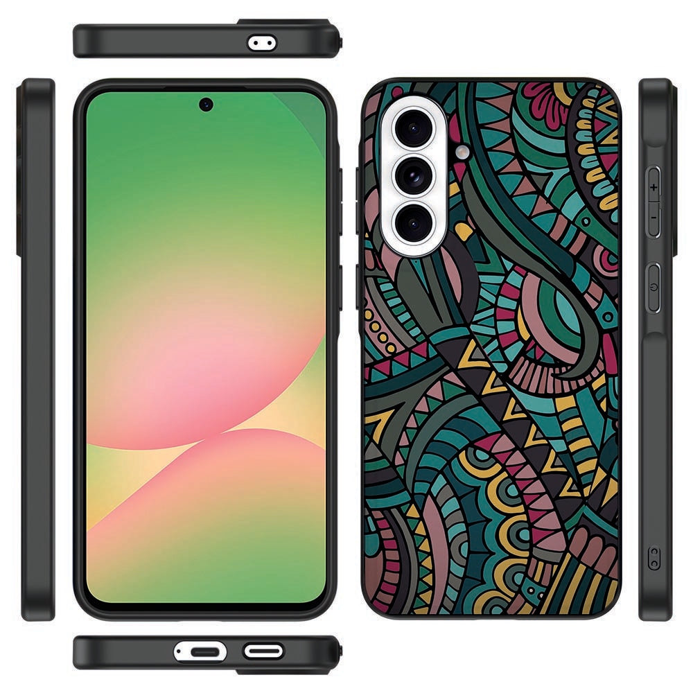 Samsung Galaxy A57 Beschermhoes Aztec Vooraanzicht.