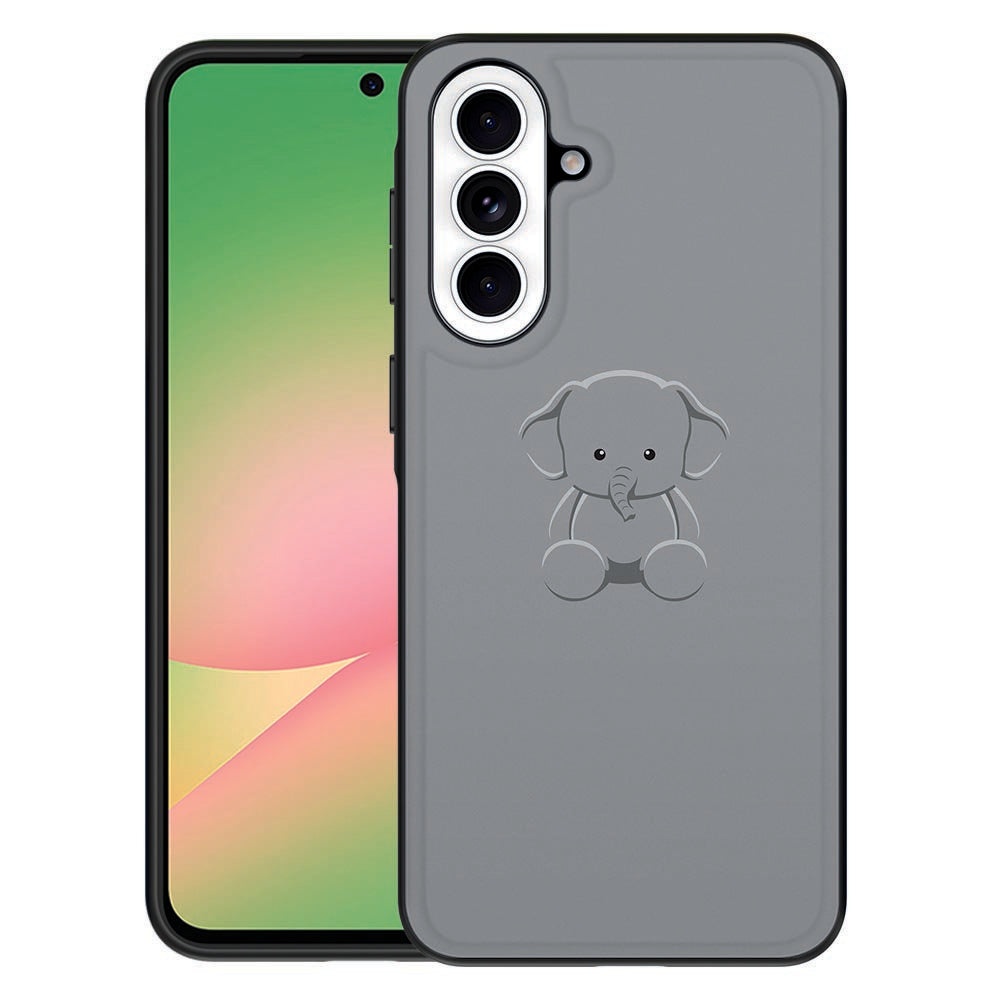 Samsung Galaxy A57 Back Cover Baby Olifant schattig ontwerp achterzijde.