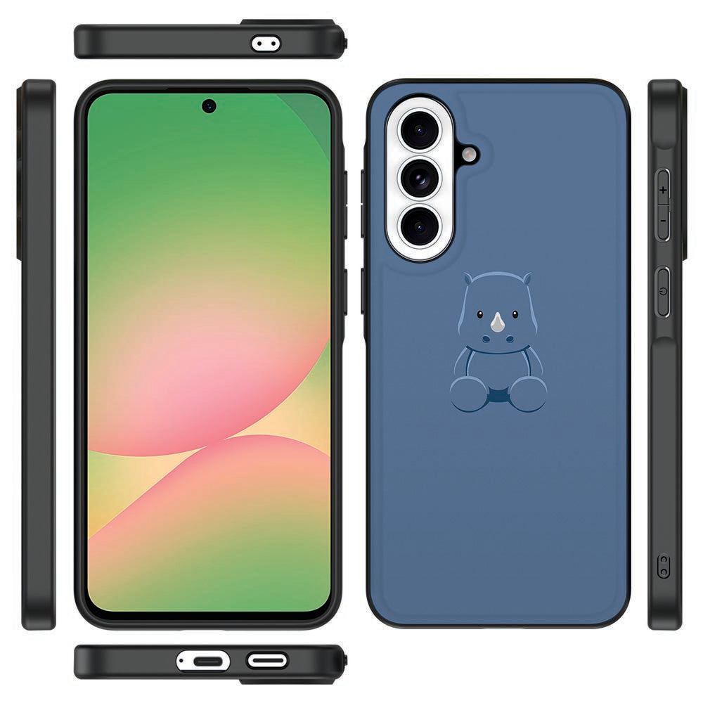 Samsung Galaxy A57 Backcover Hoesje Baby Rhino Backcover met Baby Rhino print Vooraanzicht.