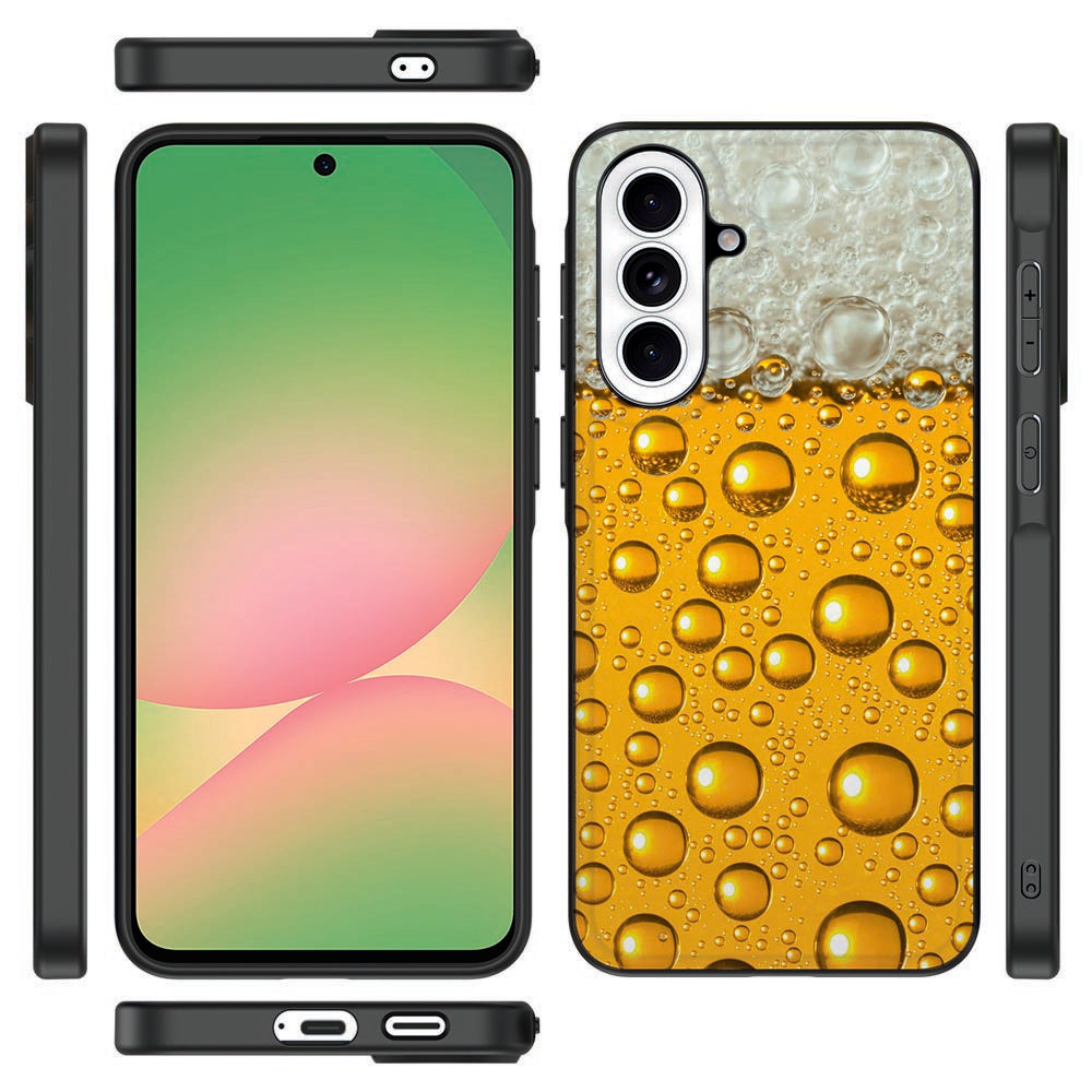 Samsung Galaxy A57 TPU Hoesje Bier Bierdesign voorkant zijkant achterkant.