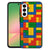 Samsung Galaxy A57 Beschermhoes Blokken Back Cover blokkenpatroon vooraanzicht.