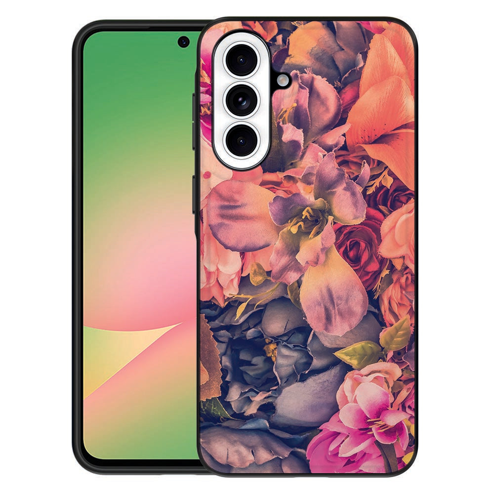 Samsung Galaxy A57 Bosje Bloemen Beschermhoes bouquet design vooraanzicht.