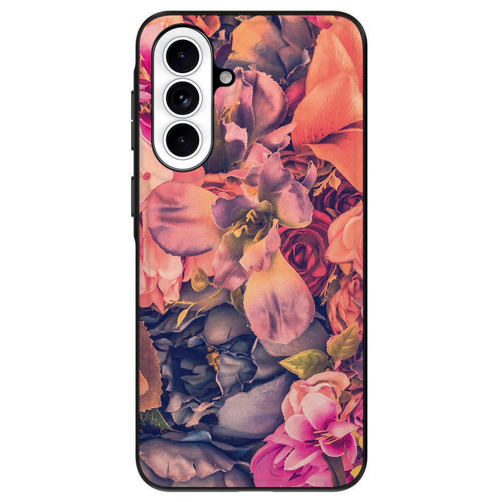 Bosje Bloemen Beschermhoes Samsung Galaxy A57 TPU hoesje bloemprint zijaanzicht.