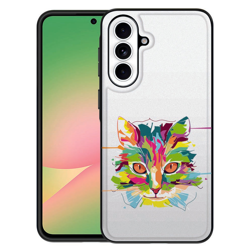 Samsung Galaxy A57 TPU Hoesje Cat Color vooraanzicht.