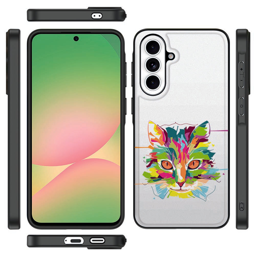 Samsung Galaxy A57 TPU Hoesje Cat Color Vooraanzicht.