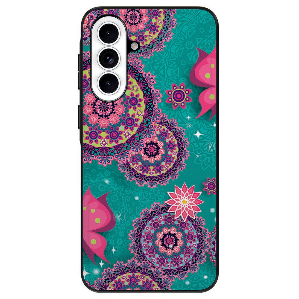Samsung Galaxy A57 Backcover Hoesje Cirkels en Vlinders Vooraanzicht.