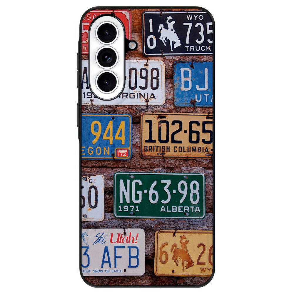 Samsung Galaxy A57 Backcover Hoesje Kentekenplaten voorkant.