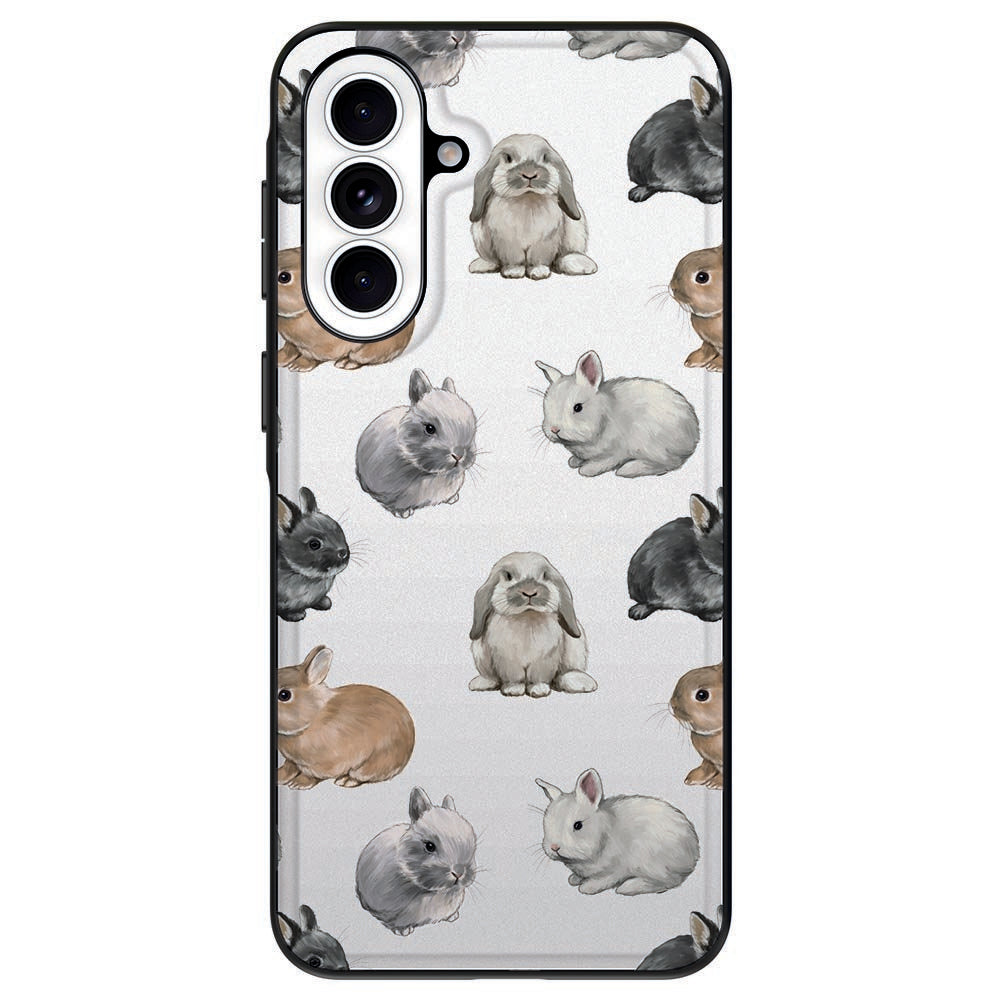 Samsung Galaxy A57 Back Cover Konijntjesprint Vooraanzicht.