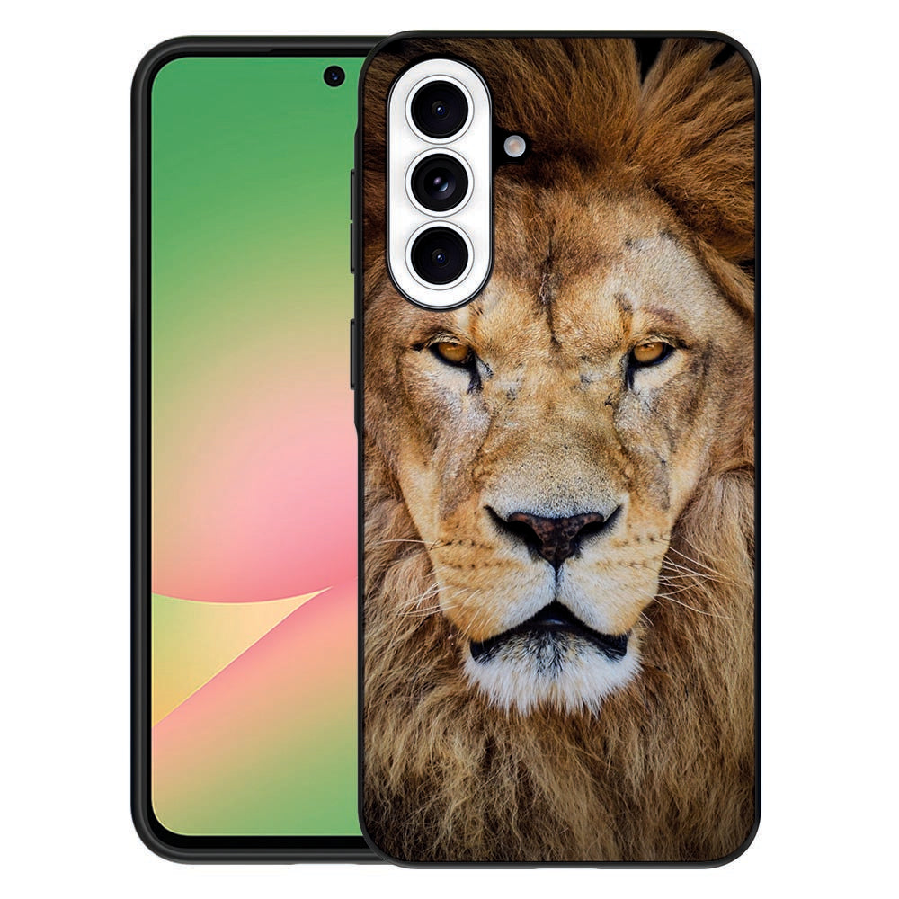 Samsung Galaxy A57 Back Cover Leeuw Leeuw print vooraanzicht.