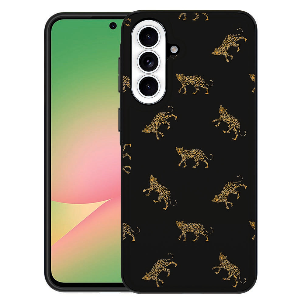 Samsung Galaxy A57 Beschermhoes Leopards Vooraanzicht.