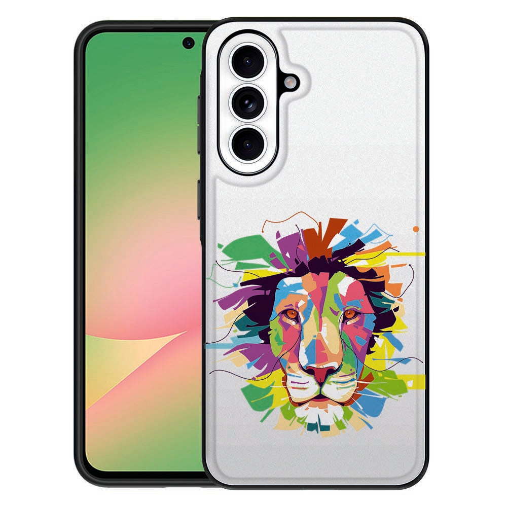 Samsung Galaxy A57 Beschermhoes Lion Color vooraanzicht.