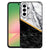 Samsung Galaxy A57 Beschermhoes Marble White Black Vooraanzicht.