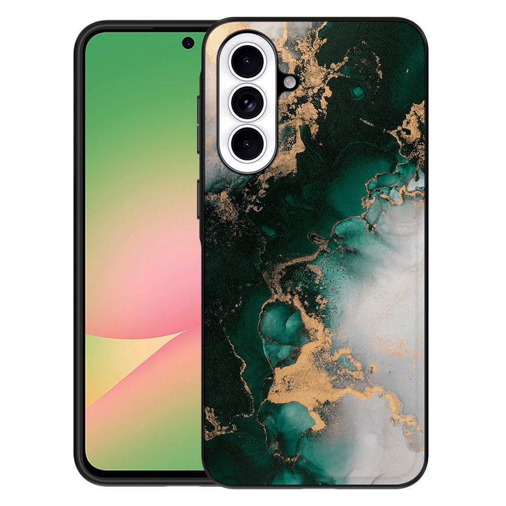 Samsung Galaxy A57 Telefoonhoesje Marmer Groen Voorkant.