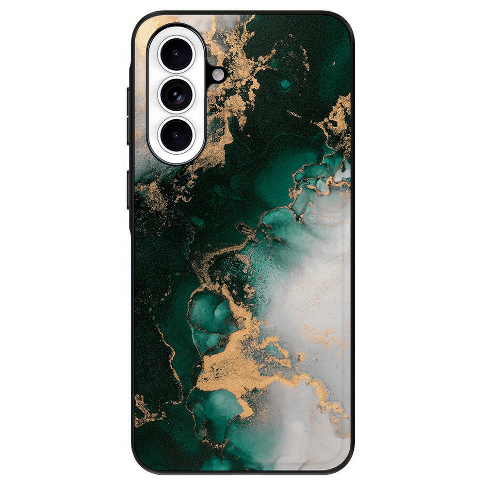 Samsung Galaxy A57 Telefoonhoesje Marmer Groen Vooraanzicht.