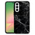 Samsung Galaxy A57 Back Cover Marmer Zwart Vooraanzicht.