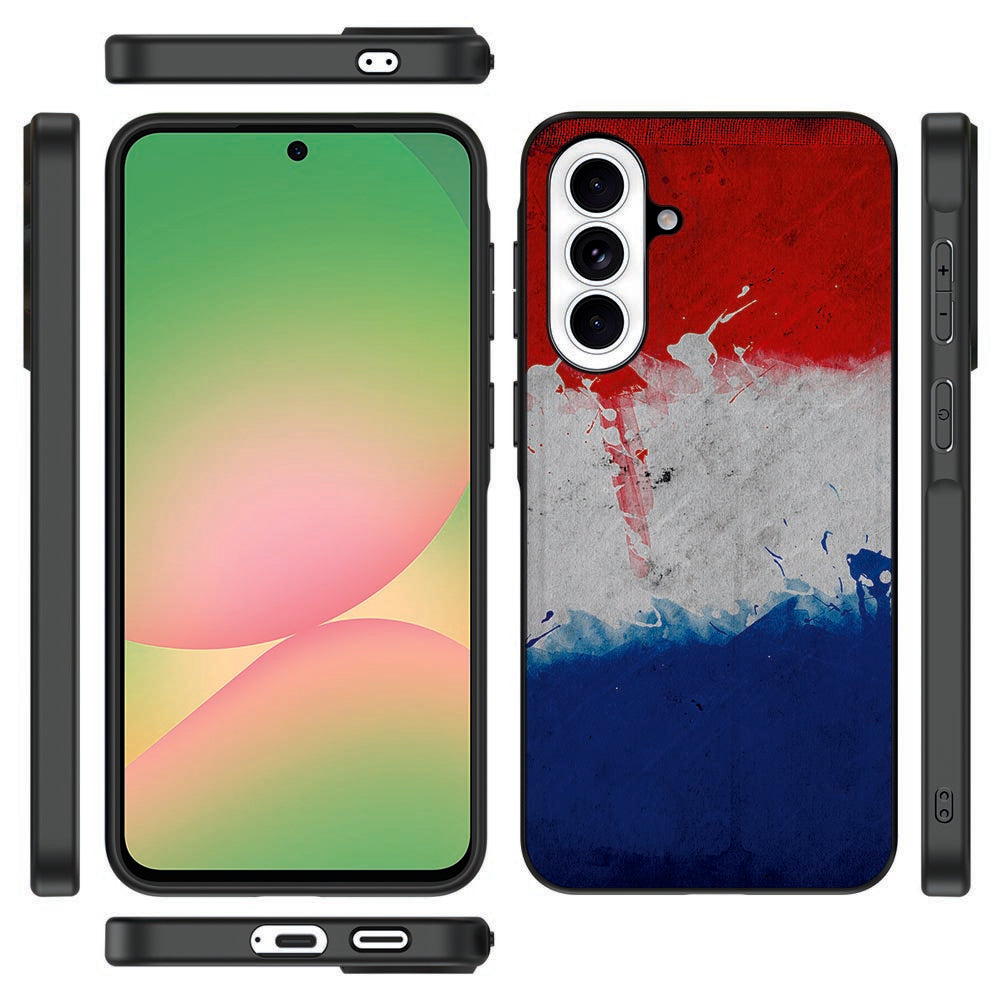 Samsung Galaxy A57 TPU Hoesje Nederland TPU hoesje rood wit blauw detail.