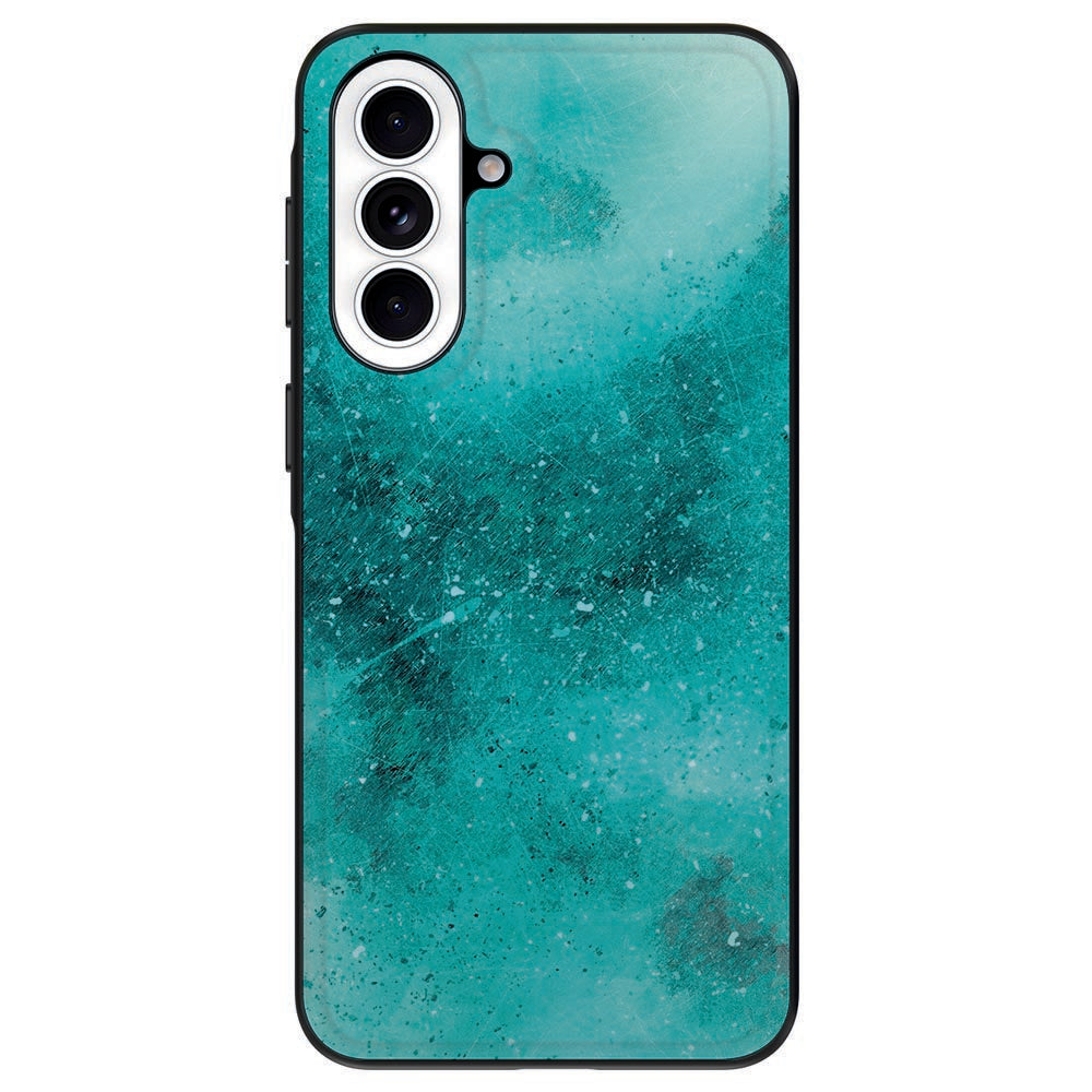 Samsung Galaxy A57 Backcover Hoesje Painting Blue Aanzicht detail.