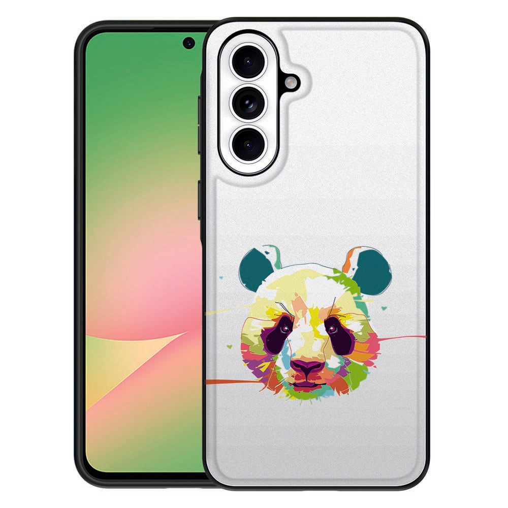 Samsung Galaxy A57 Panda Color Back Cover panda print voorkant.