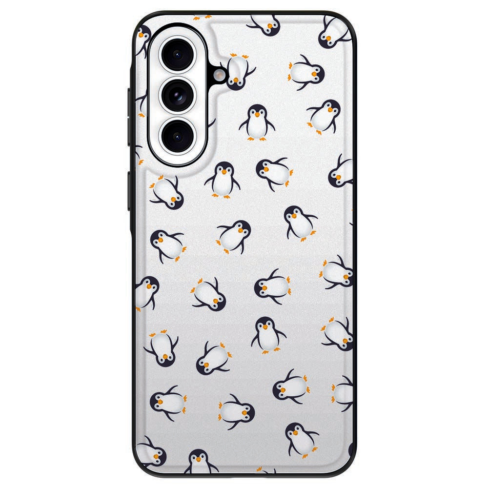 Samsung Galaxy A57 Pinguïn Hoesje schattige pinguïns patroon achterkant.