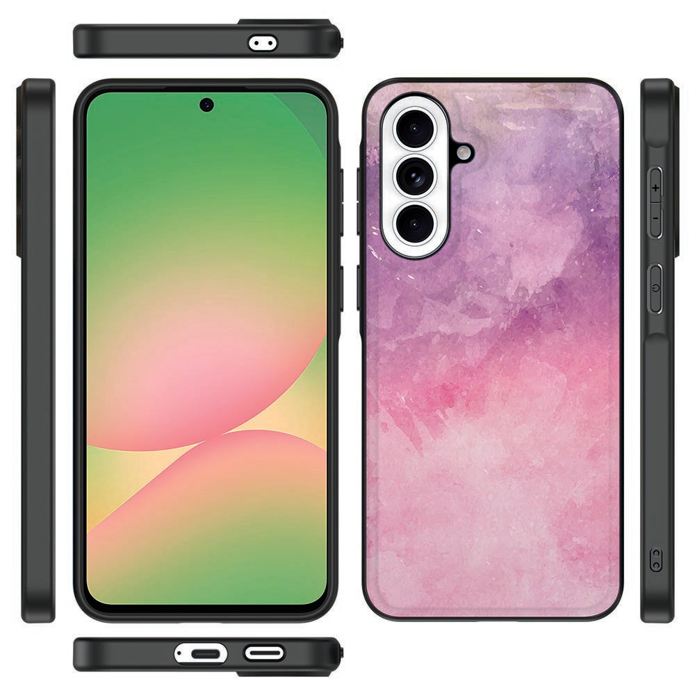 Samsung Galaxy A57 Pink Purple Paint TPU Hoesje detailaanzicht.