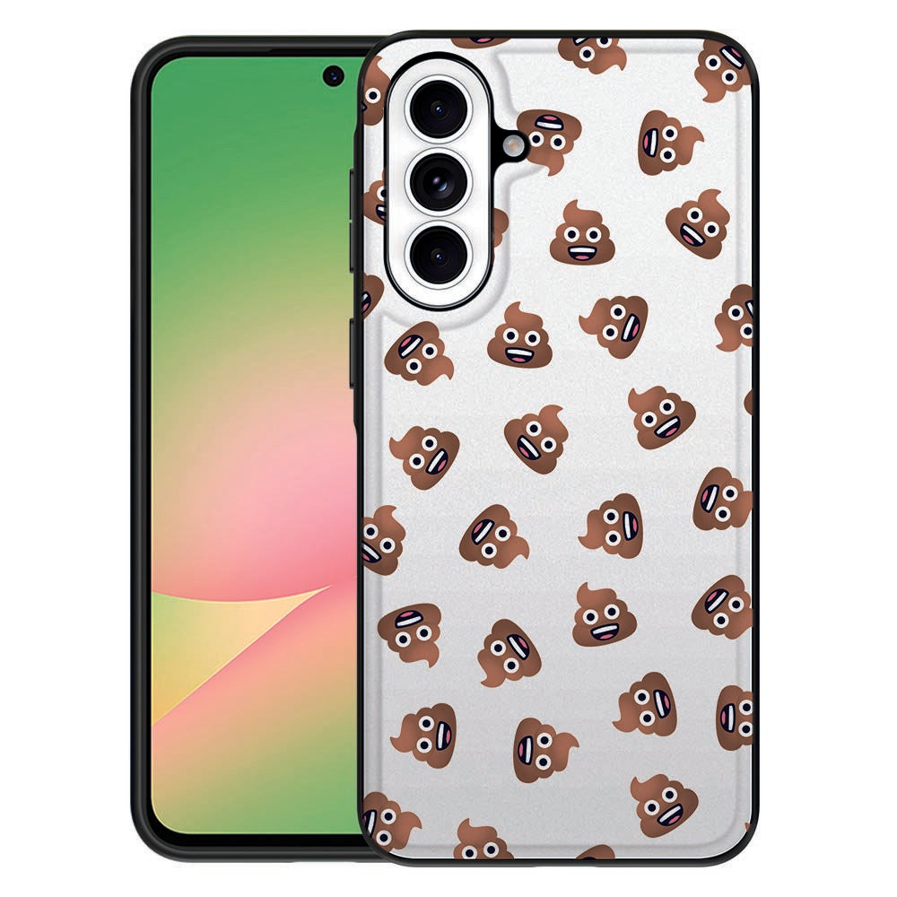 Samsung Galaxy A57 Poep Emojis Backcover Hoesje poep emoji print detail.