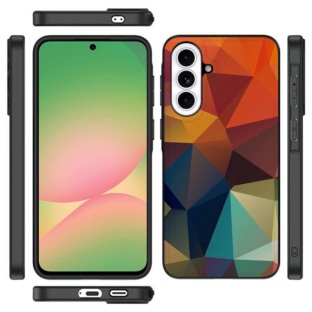 Samsung Galaxy A57 Backcover Hoesje Polygon Color Vooraanzicht Detail.