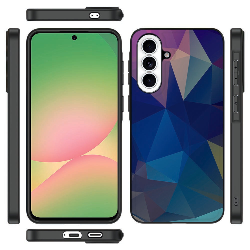 Samsung Galaxy A57 Backcover Hoesje Polygon Dark Vooraanzicht.