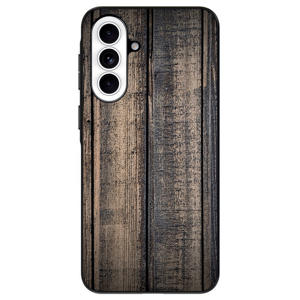 Samsung Galaxy A57 telefoonhoesje Steigerhout print achterkant.