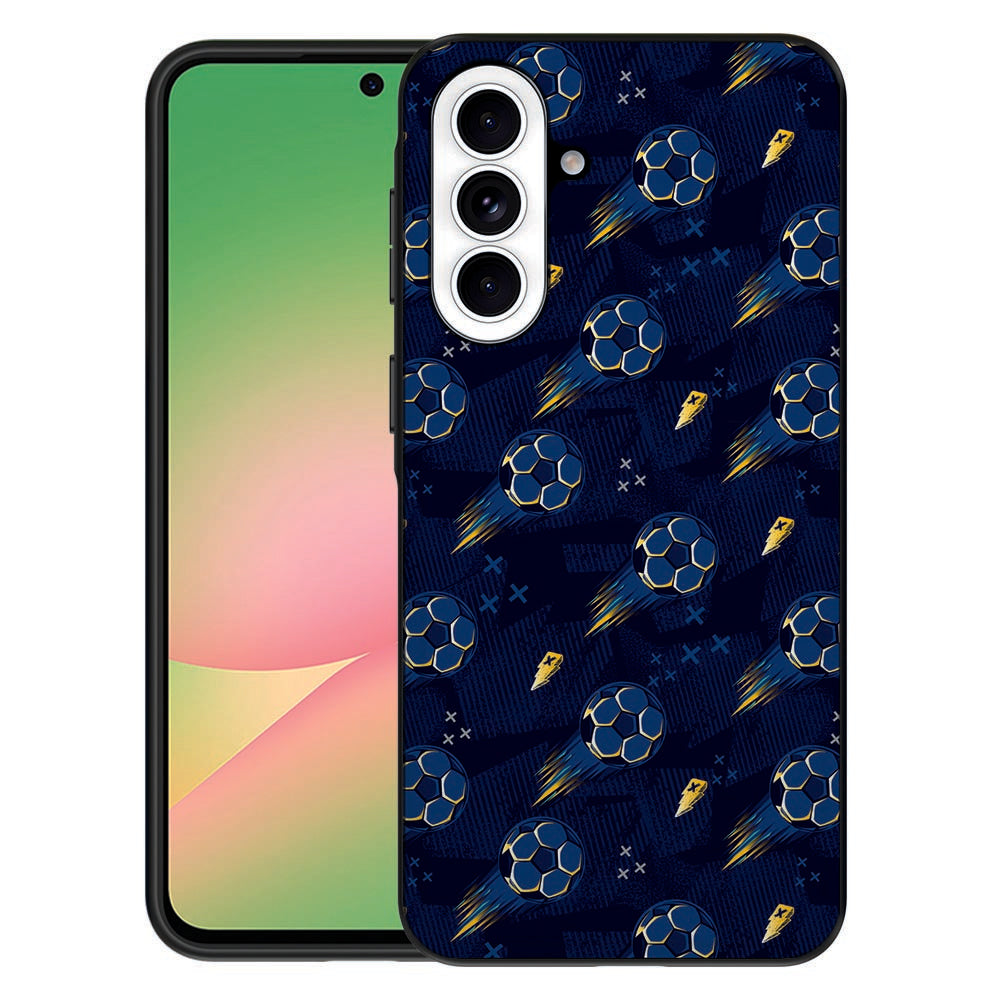 Samsung Galaxy A57 Voetbal Backcover Hoesje met voetbalprint Vooraanzicht.