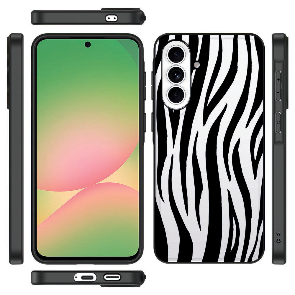 Samsung Galaxy A57 Beschermhoes Zebra Aanzicht rondom.