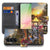 Samsung Galaxy A57 Book Case Hoesje Amsterdamse Grachten Vooraanzicht met grachtenprint en binnenkant.