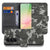 Samsung Galaxy A57 Book Case Hoesje Army Light Camouflage Voor- en achteraanzicht met camouflagedesign.