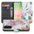 Samsung Galaxy A57 Bookcase Hoesje Met Pasjes Bird Flowers Print Voor- en achteraanzicht.