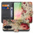 Samsung Galaxy A57 Portemonnee Hoesje Bloemenprint Vooraanzicht Binnenkant.