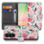 Samsung Galaxy A57 Book Case Hoesje Roze Butterfly Vooraanzicht Achteraanzicht.