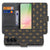 Samsung Galaxy A57 Book Case Franse Lelie Bruin Goud Vooraanzicht Achteraanzicht.