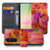 Samsung Galaxy A57 Bookcase Hoesje Tulips Vooraanzicht met pasjeshouder en watercolor bloemenprint.
