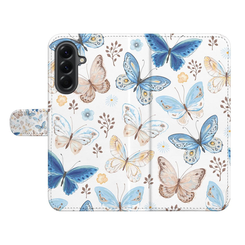 Samsung Galaxy A57 Wallet Hoesje Vlinder Vlinderdessin Vooraanzicht.