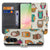 Samsung Galaxy A57 Bookcase Vrolijke Uilen Pasjeshoesje Vooraanzicht.