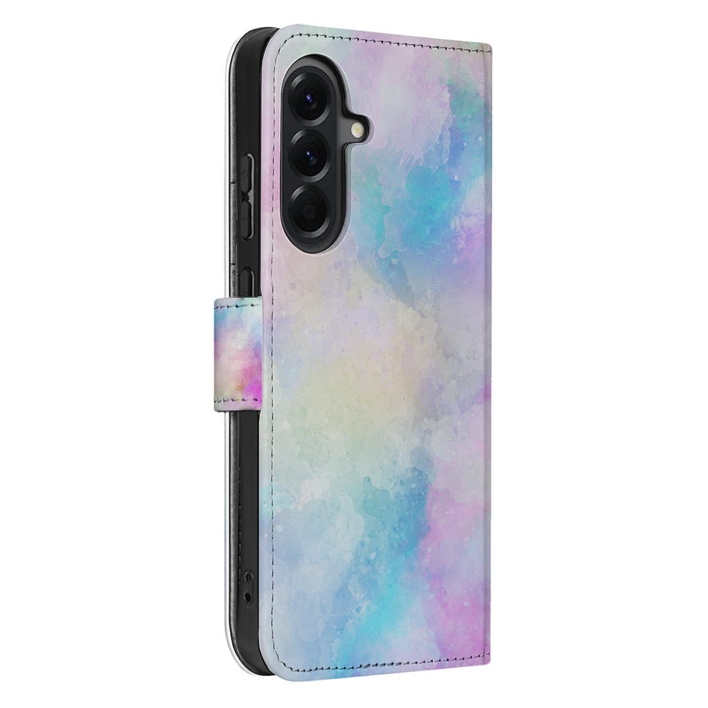 Samsung Galaxy A57 Bookcase Hoesje Watercolor Light detail aanzicht.