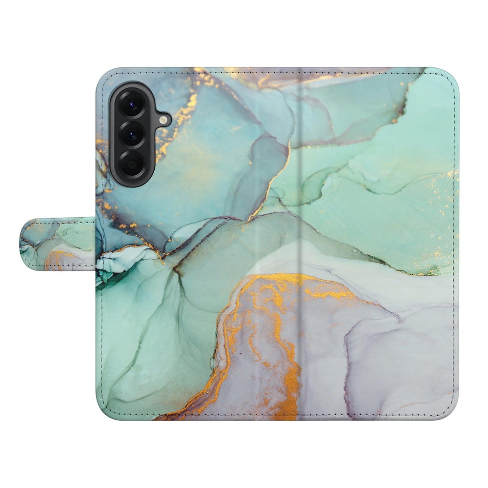 Samsung Galaxy A57 Bookcase Hoesje Watercolor Mix Vooraanzicht.