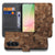 Samsung Galaxy A57 Bookcase Bruin Houtprint Voor- en achteraanzicht.