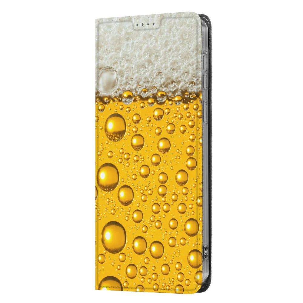 Samsung Galaxy A57 Bookcase Bier Boekhoes Bierprint Vooraanzicht.