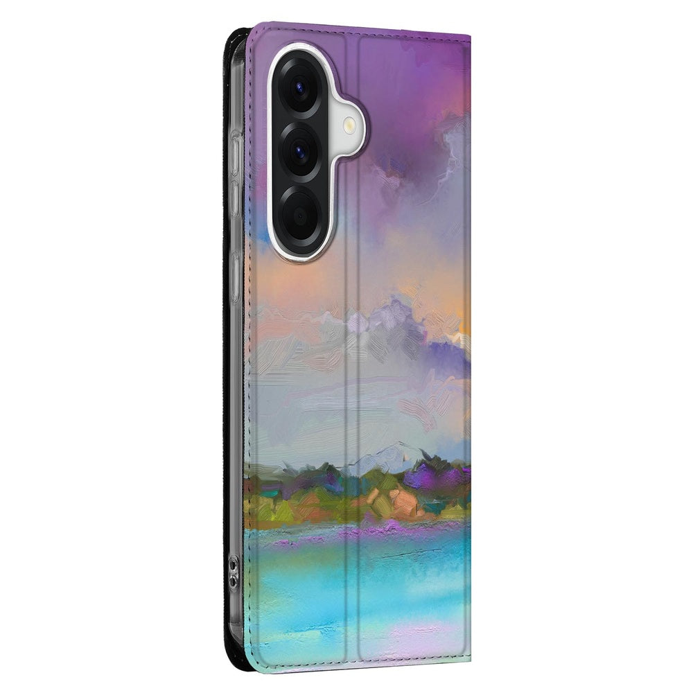 Samsung Galaxy A57 Book Cover Boat boekcover maritiem ontwerp zijaanzicht.