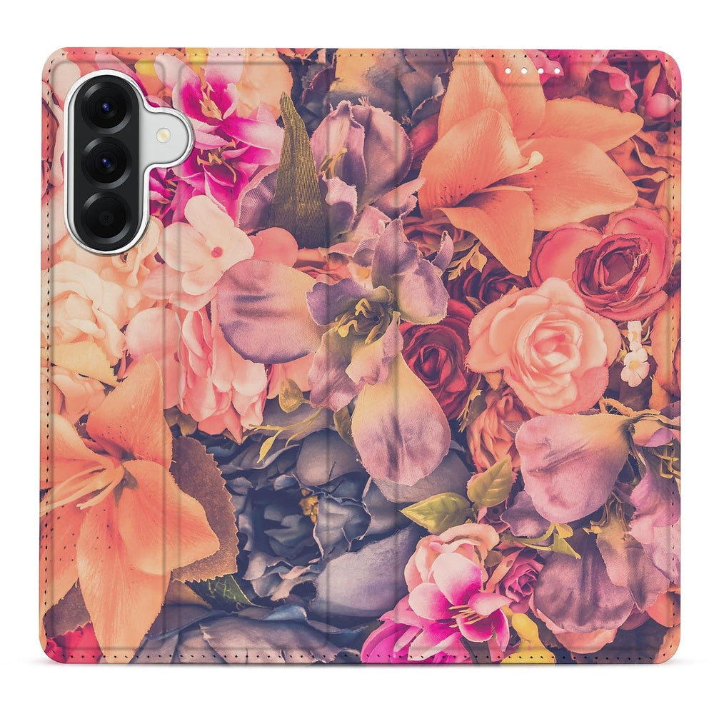 Samsung Galaxy A57 Bookcase Bosje Bloemen Bloemprint Achteraanzicht.