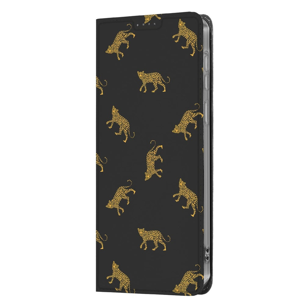 Samsung Galaxy A57 Book Wallet Case Leopards detail weergave.