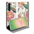 Book Cover Samsung Galaxy A57 Pink Peacock design pauw bloemen vooraanzicht.