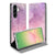 Samsung Galaxy A57 Book Wallet Case Pink Purple Paint Vooraanzicht.