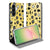 Samsung Galaxy A57 Book Cover Punk Yellow Vooraanzicht met kleurrijke iconen.